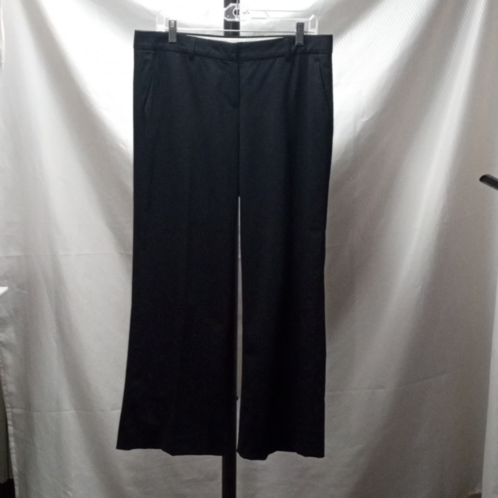 Theory Women's Wide Leg Dress Pant, 10, Black, Pre-owned